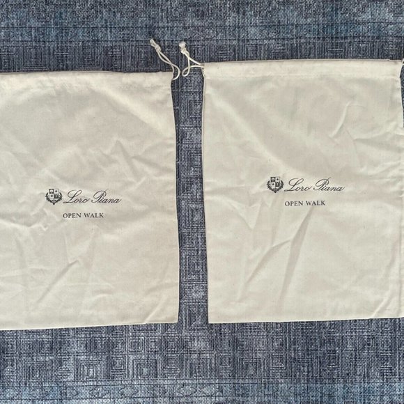 Loro Piana Open Walk Dust Bags Draw String Storage Bag Cotton Bag Made in Italy - Picture 3 of 12